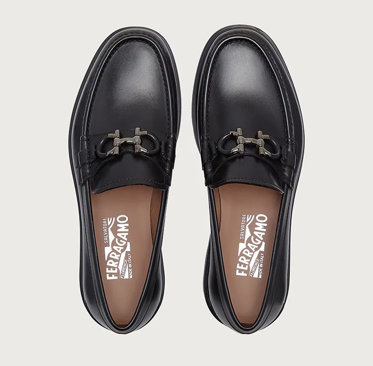 Giày Salvatore Ferragamo Moccasin Gancini ‘Black’ 02C499-735190 - Ảnh 5