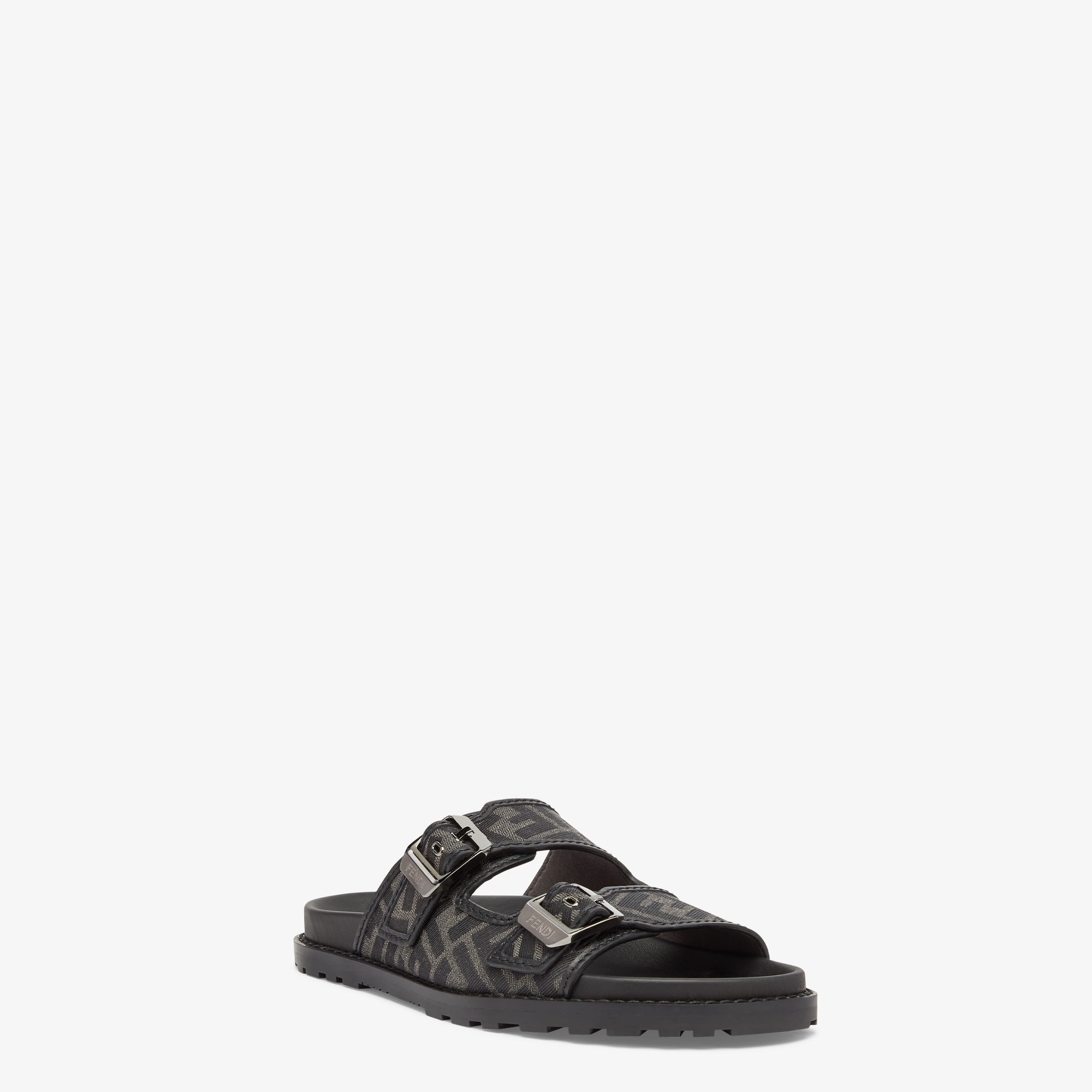 Dép Fendi Feel Jacquard Fabric Sandals 'Black' 7X1604AJZFF0TUY - Ảnh 4