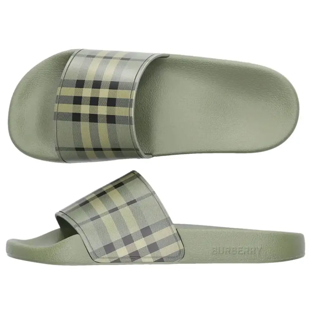 Alternative view of Dép Burberry Beach Sandals 'Green' 8041968