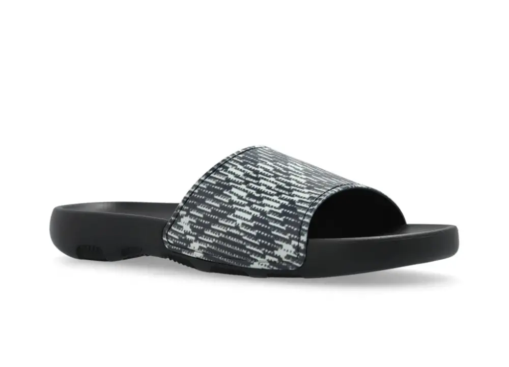 Dép Burberry Check Dive Slides Sand 'Black Beige' 8102419-B9629 - Ảnh 4
