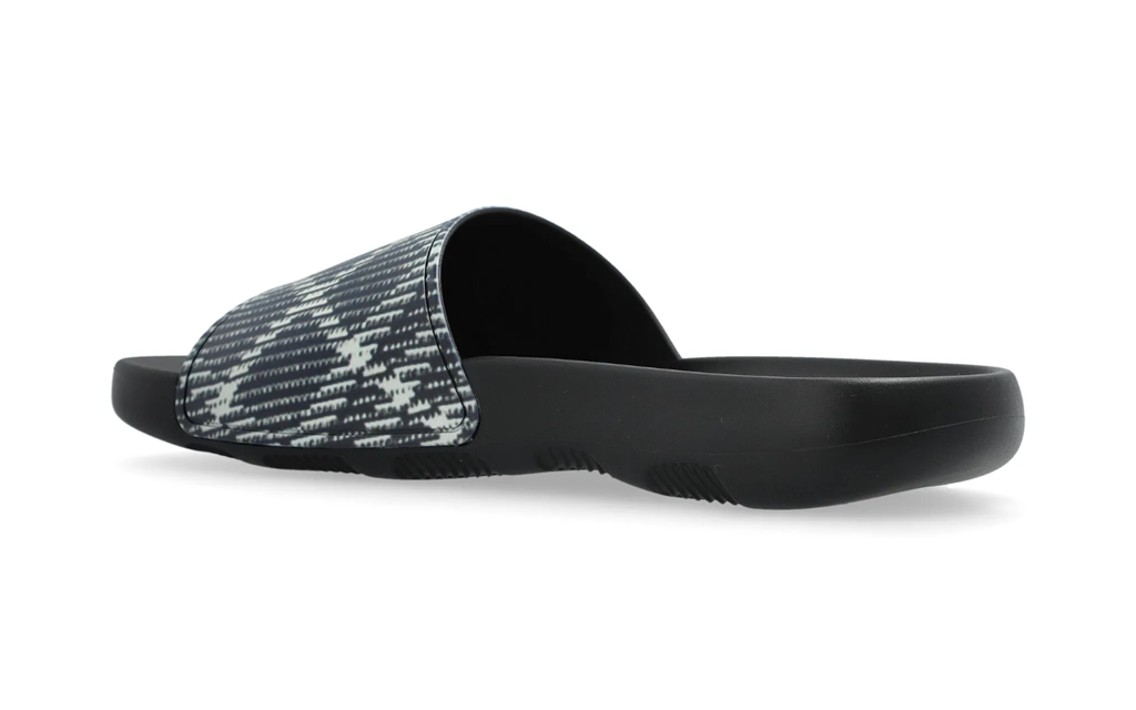 Dép Burberry Check Dive Slides Sand 'Black Beige' 8102419 - Ảnh 4