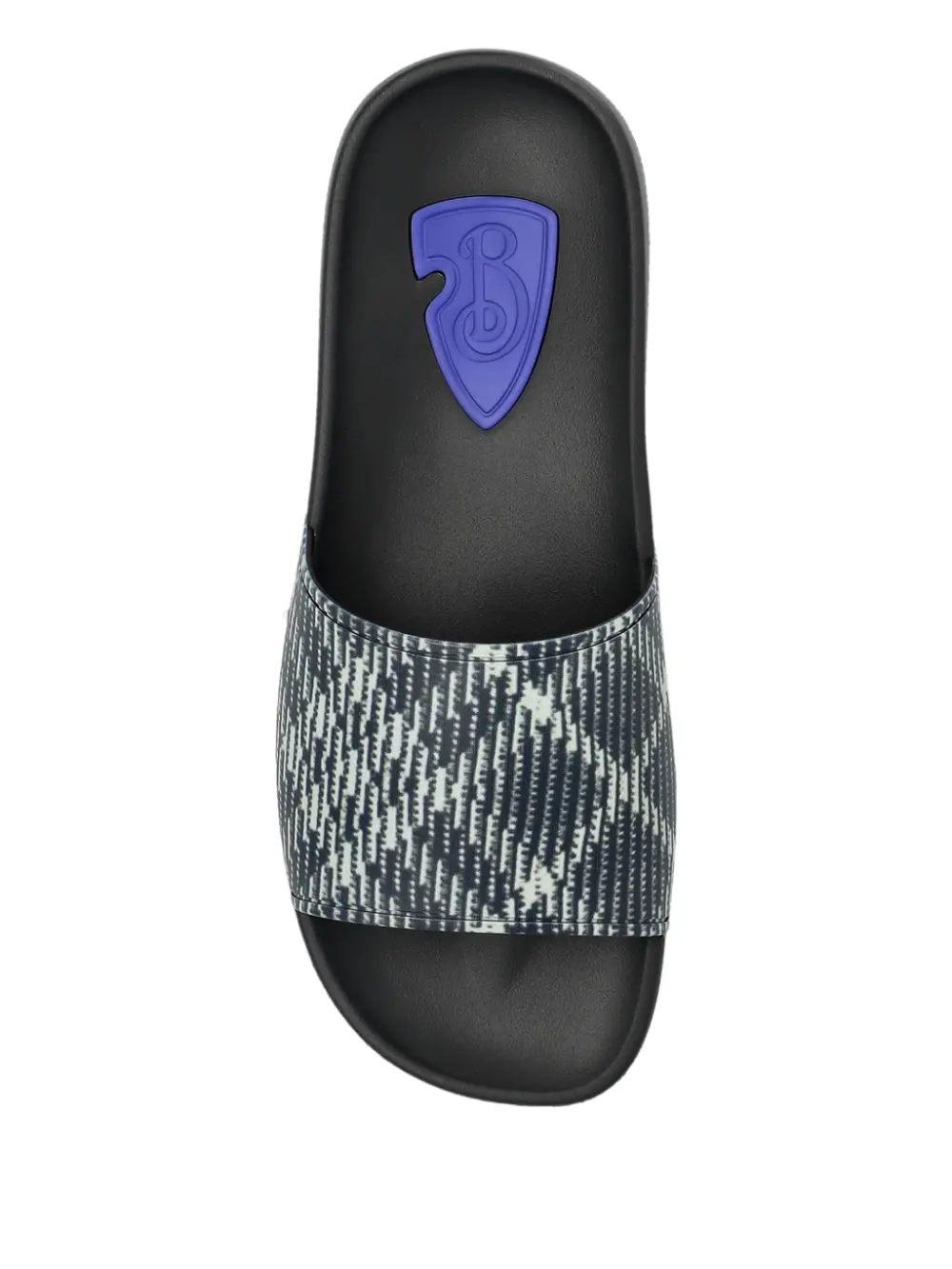 Dép Burberry Check Dive Slides Sand 'Black Beige' 8102419 - Ảnh 3