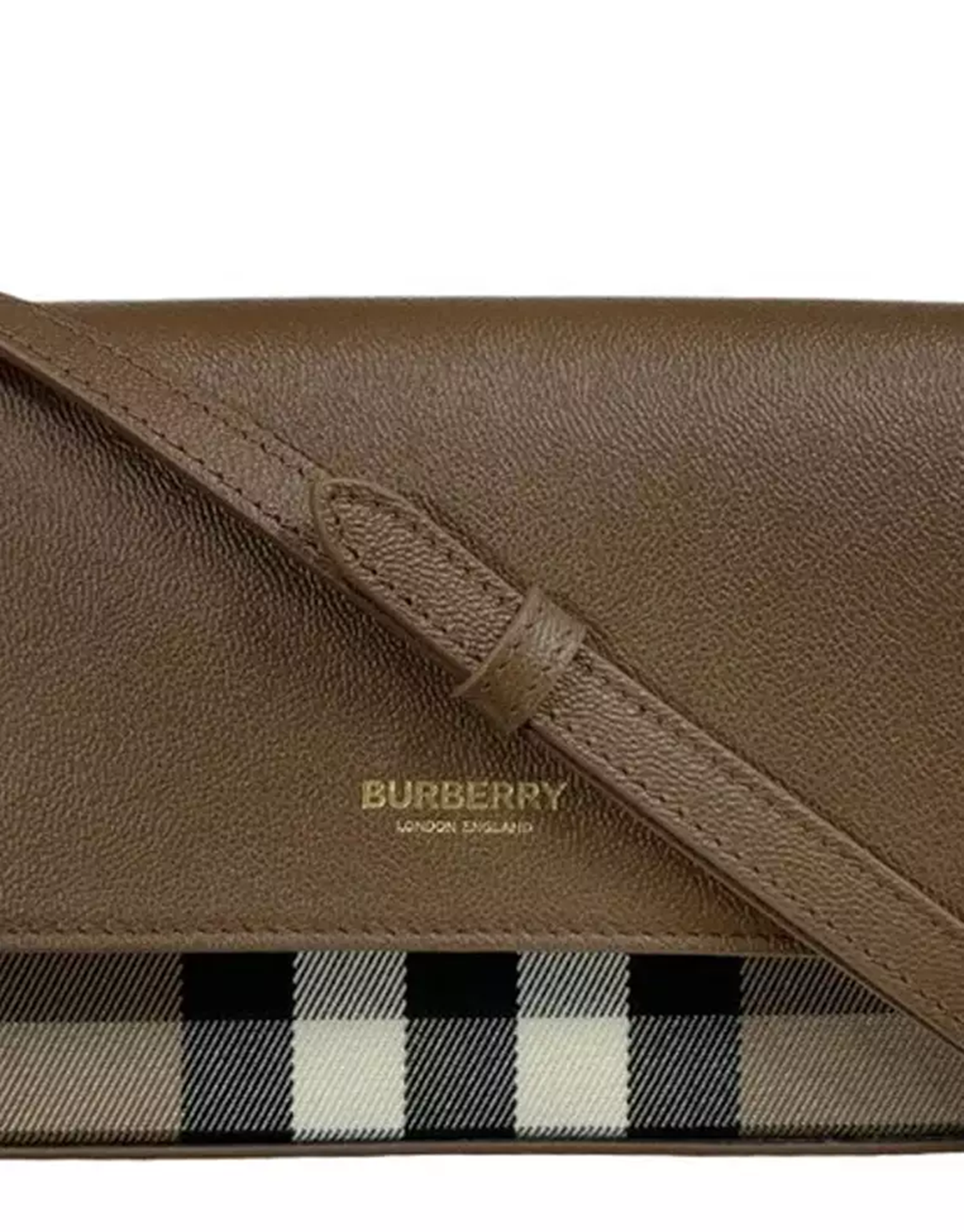 Túi Burberry Check Leather Crossbody Bag 'Brown' 81072701 - Ảnh 3