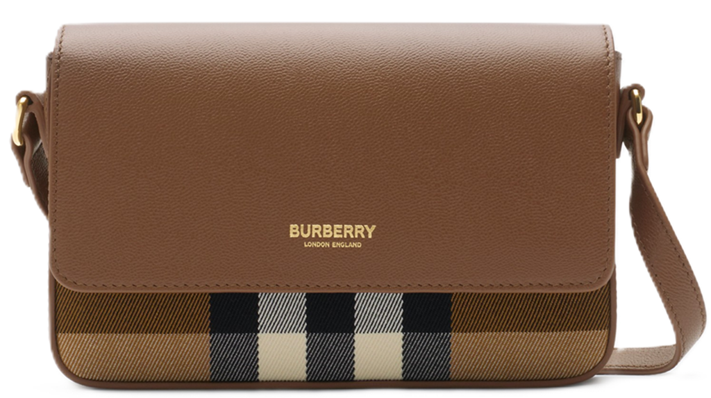 Túi Burberry Check Leather Crossbody Bag 'Brown' 81072701