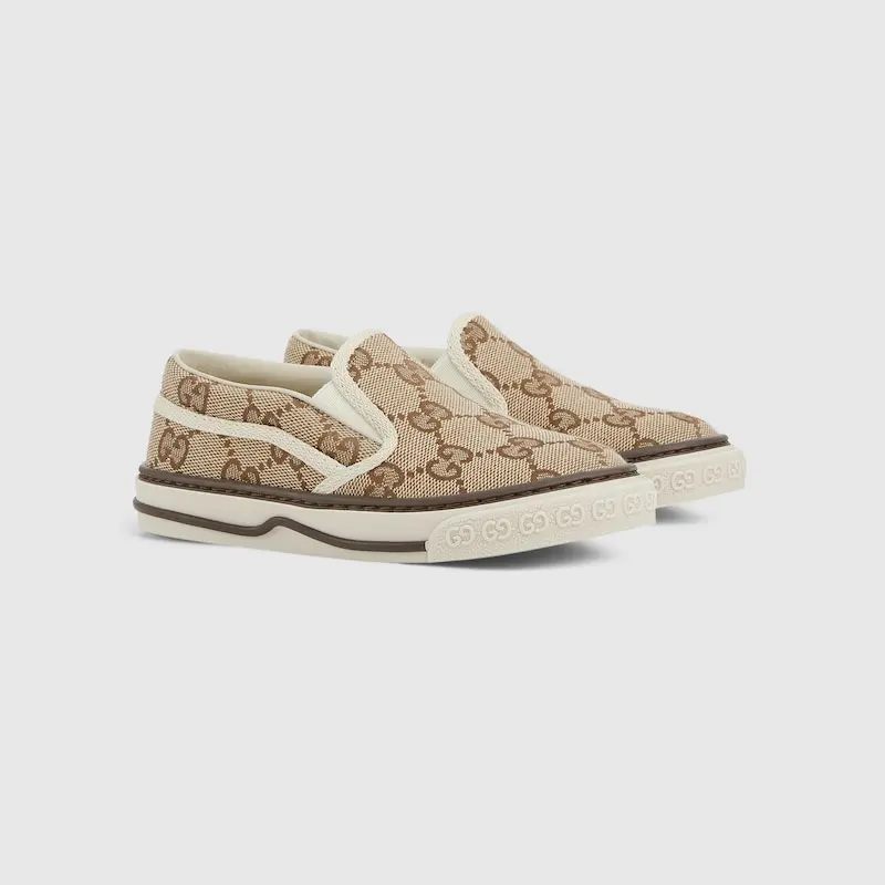 Giày Gucci Toddler Embossed GG Trainer 'Beige' 812677-FAD45-9742 - Ảnh 5