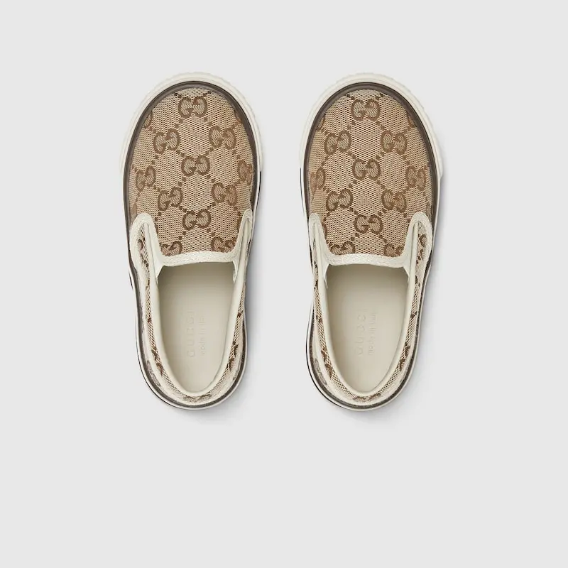 Giày Gucci Toddler Embossed GG Trainer 'Beige' 812677-FAD45-9742 - Ảnh 3
