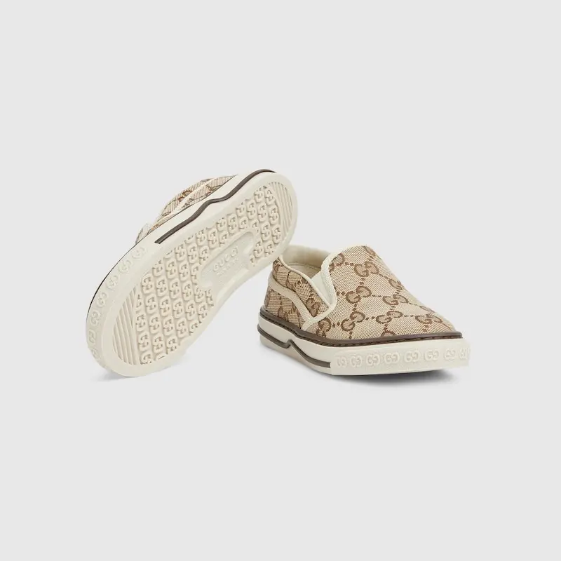 Alternative view of Giày Gucci Toddler Embossed GG Trainer 'Beige' 812677-FAD45-9742