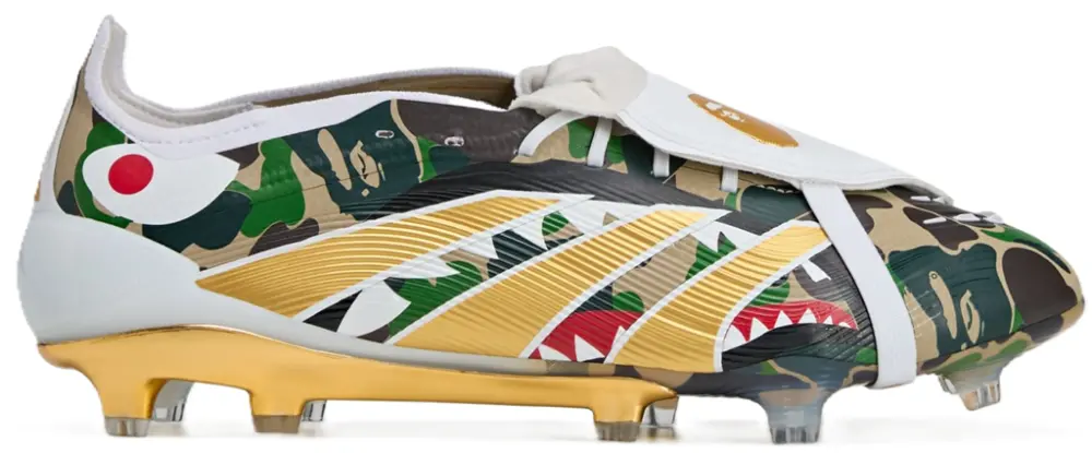 Giày Adidas Predator Elite Foldover Tongue FG x Bape ‘Green’ JS3104