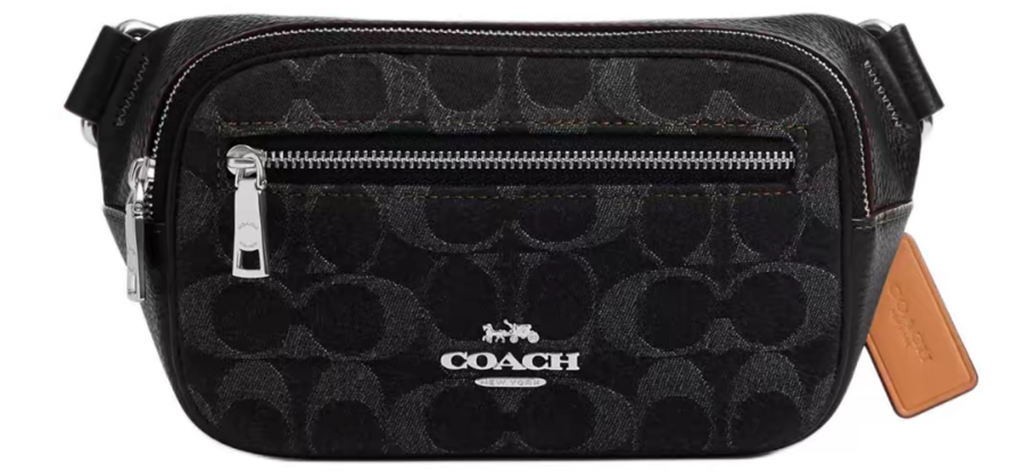 Túi Coach Mini Belt Bag In Signature Denim ‘Black’ CQ186-SVBK