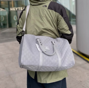 Túi Nike Jordan Monogram Duffle ‘Grey White’ FJ6787-010 - Ảnh 3
