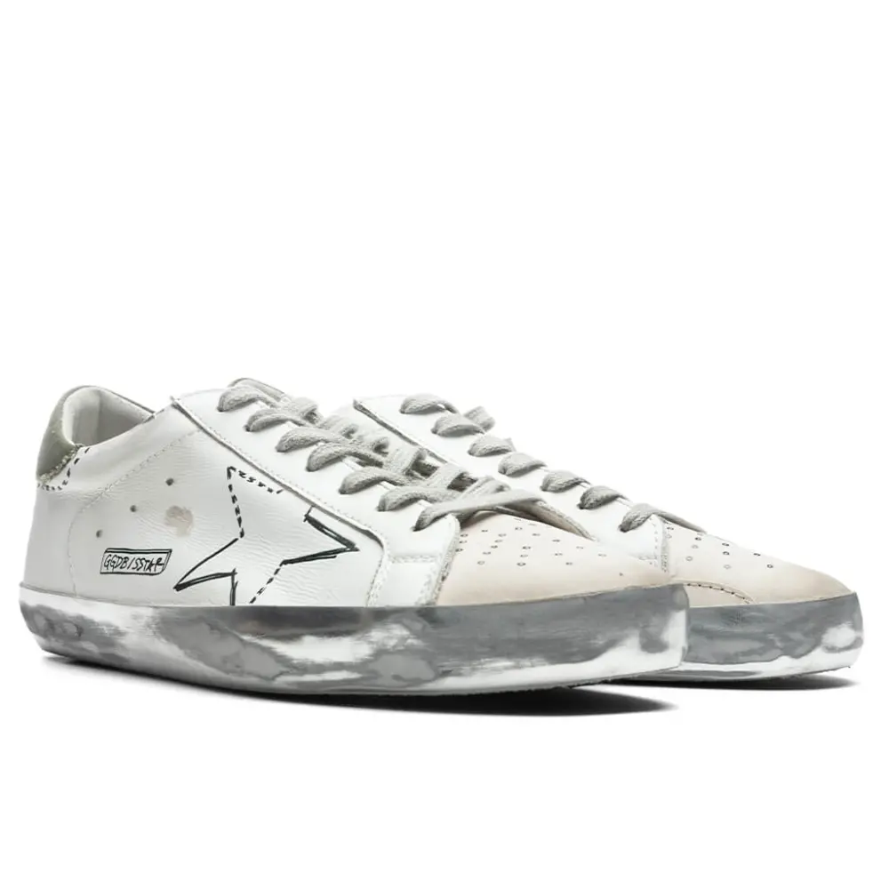 Giày Golden Goose Supper Star ‘White’ GMF00270 F002544 10781 - Ảnh 5