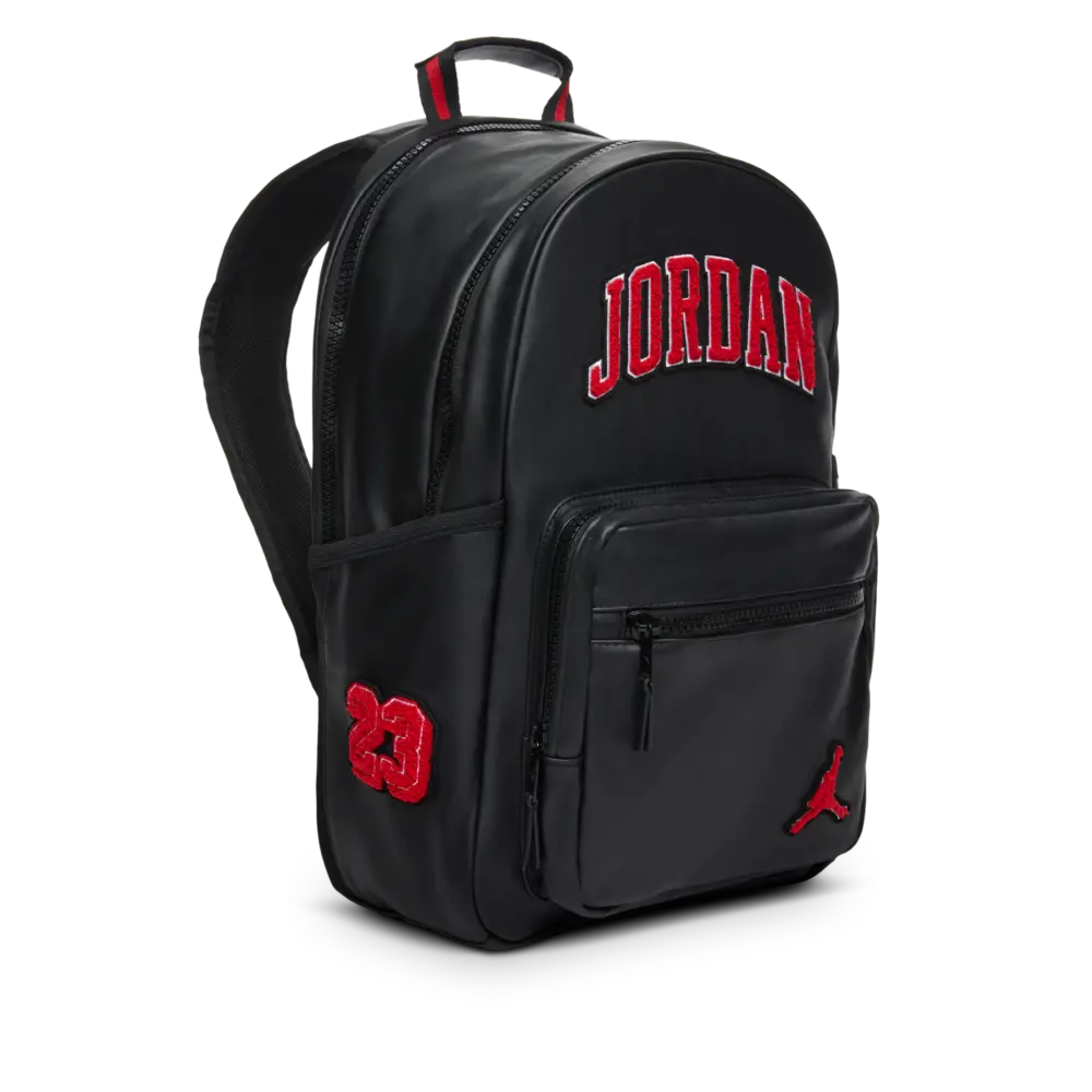 Alternative view of Balo Nike Jordan Borough Varsity Backpack ‘Black Red’ II7300-010
