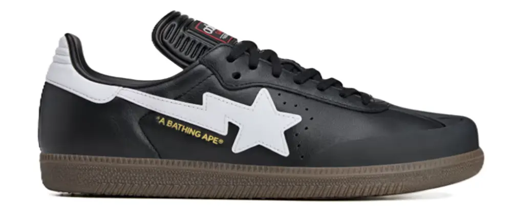 Giày Adidas Samba ‘Bape Black White’ JR9246