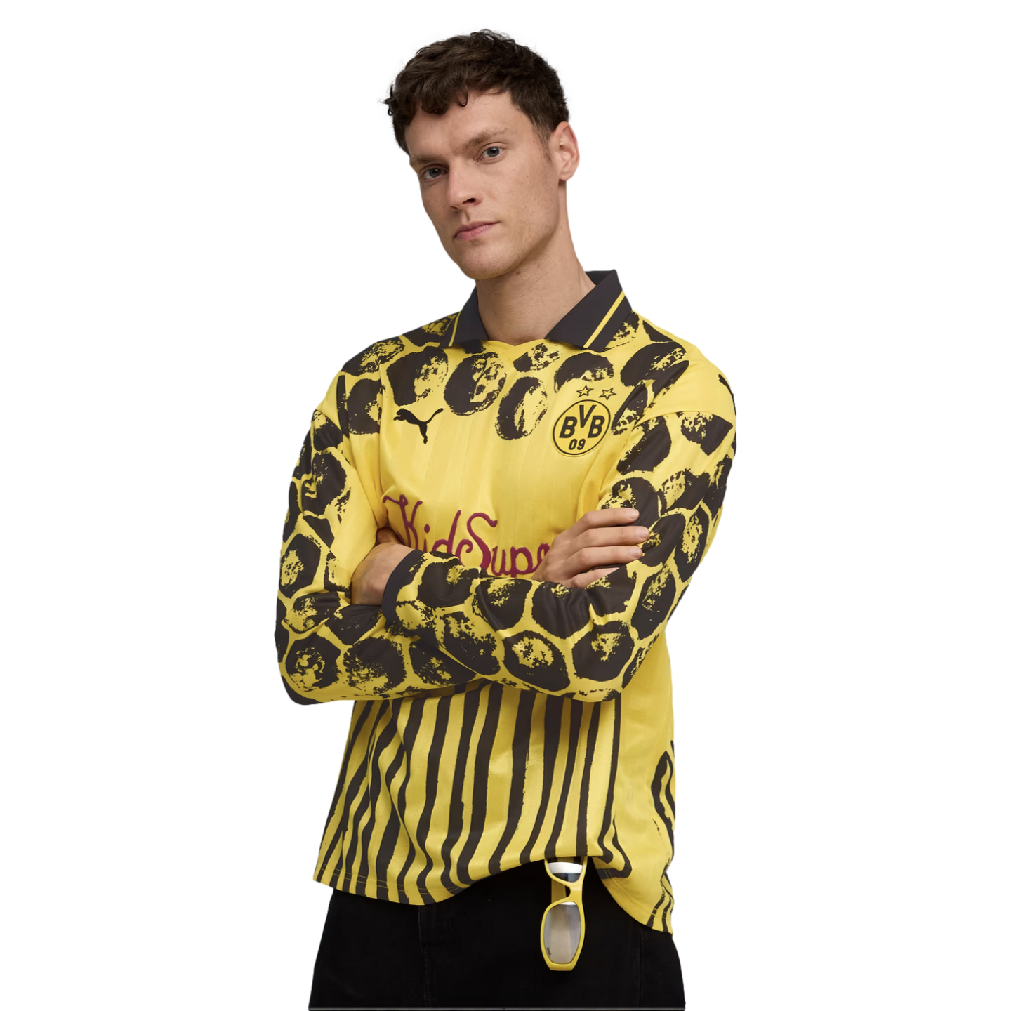 Alternative view of Áo Puma x KidSuper BVB LS Retro Shirt ‘Yellow’ 782753-02