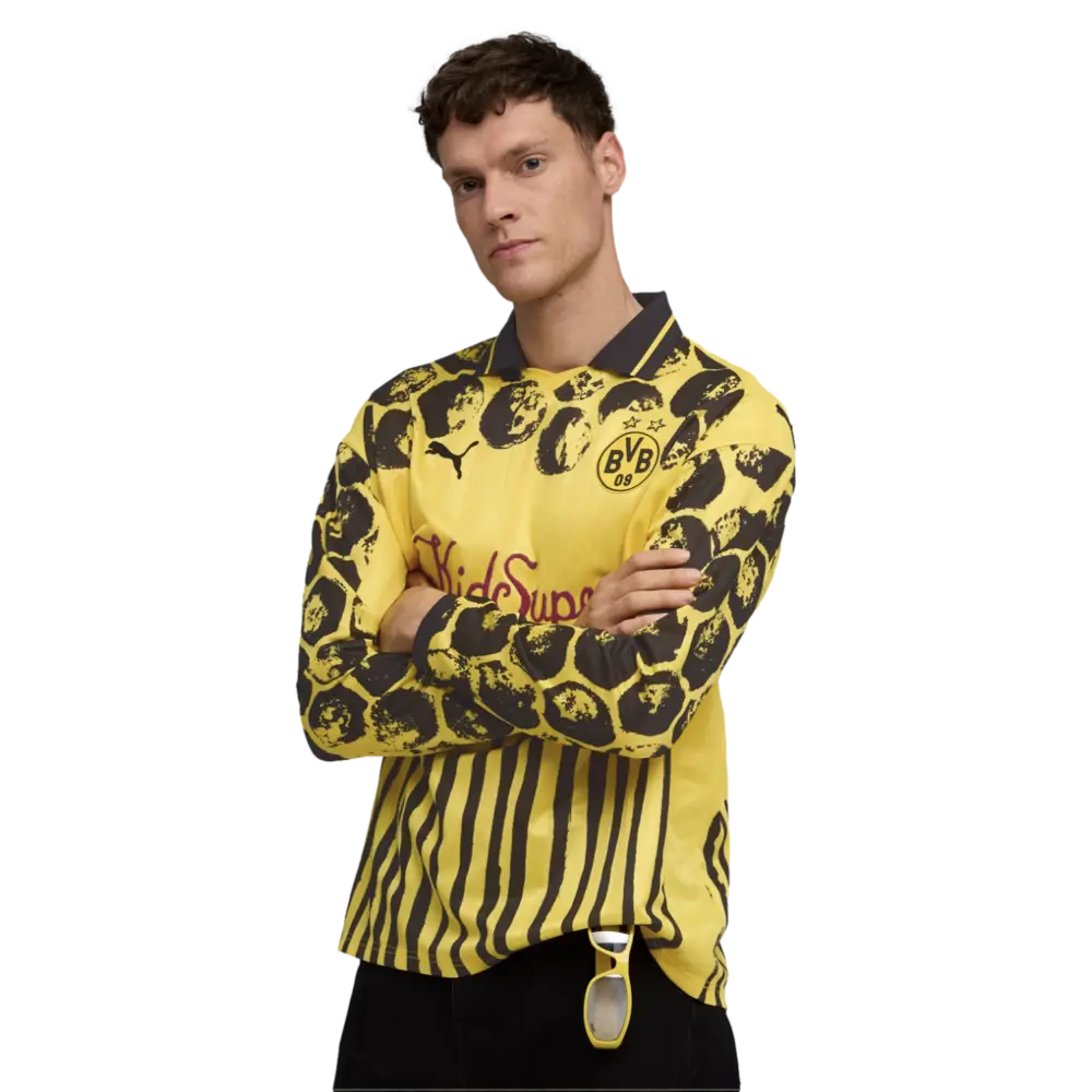 Alternative view of Áo Puma x KidSuper BVB LS Retro Shirt ‘Yellow’ 782753-02