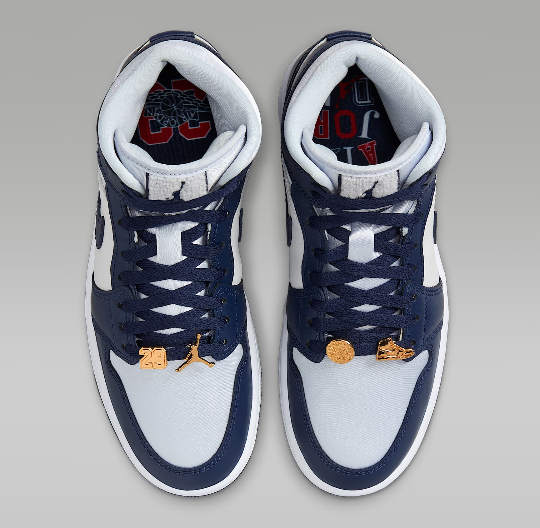 Alternative view of Giày Nike Jordan 1 Mid ‘Grey White’ FZ8777-044