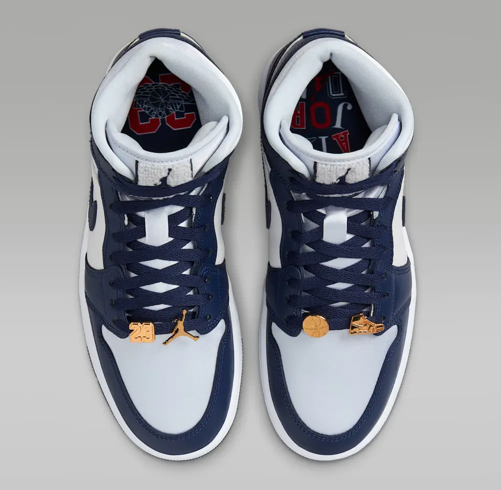 Alternative view of Giày Nike Jordan 1 Mid ‘Grey White’ FZ8777-044