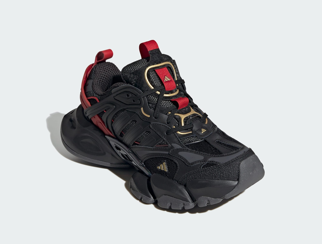 Giày Adidas XLG Runner Deluxe ‘Black Gold Metallic Red’ JQ2974 - Ảnh 4