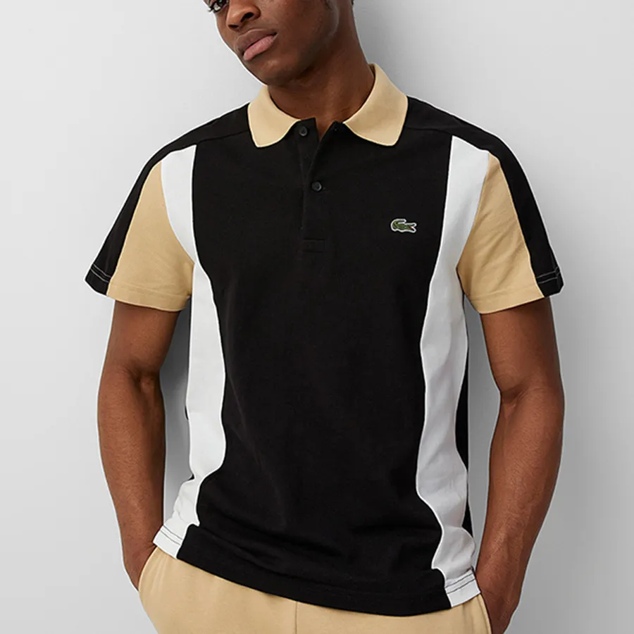 Alternative view of Áo Lacoste Piqué Colorblock ‘Black Begie’ PH1302-51 IKH