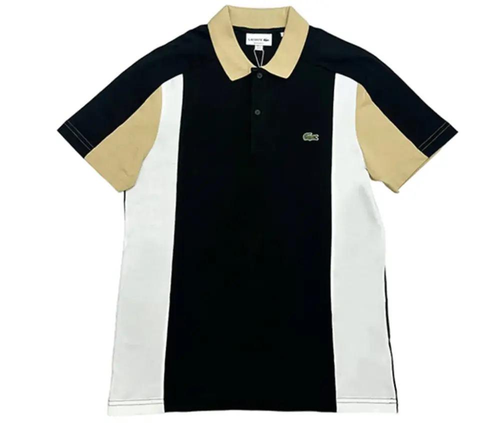 Áo Lacoste Piqué Colorblock ‘Black Begie’ PH1302-51 IKH