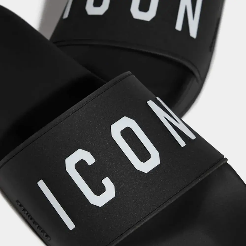 Dép Dsquared2 Be Icon Slides 'Black' FFM002317203516 - Ảnh 3