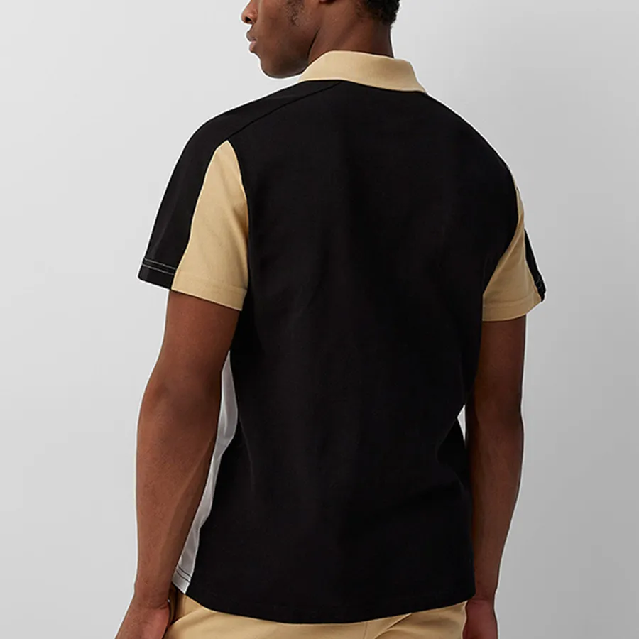 Áo Lacoste Piqué Colorblock ‘Black Begie’ PH1302-51 IKH - Ảnh 3