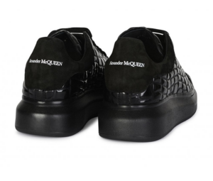 Giày Alexander McQueen Oversized Sneaker ‘Black Crocodile’ 625173-W4MU1-1000 - Ảnh 5