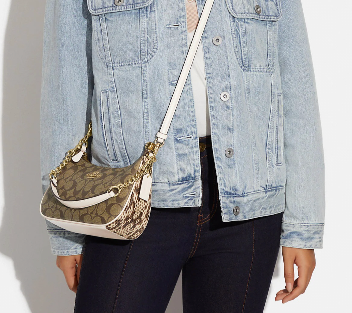 Túi Coach Teri 24 Shoulder Bag ‘Beige’ CC323-IMLOT - Ảnh 3