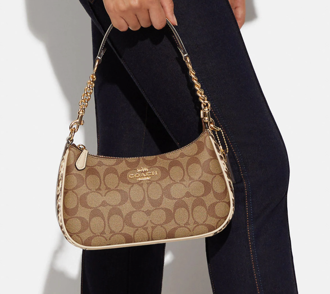 Túi Coach Teri 24 Shoulder Bag ‘Beige’ CC323-IMLOT - Ảnh 4