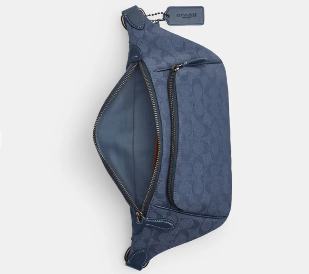 Túi Coach League Belt Bag 'Washed Chambray' CU008-D61 - Ảnh 4