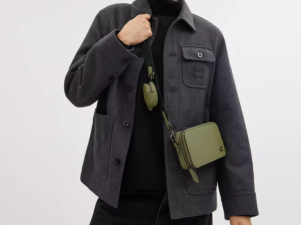 Túi Coach Charter Slim Crossbody Bag ‘Green’ CC070-MOS - Ảnh 5