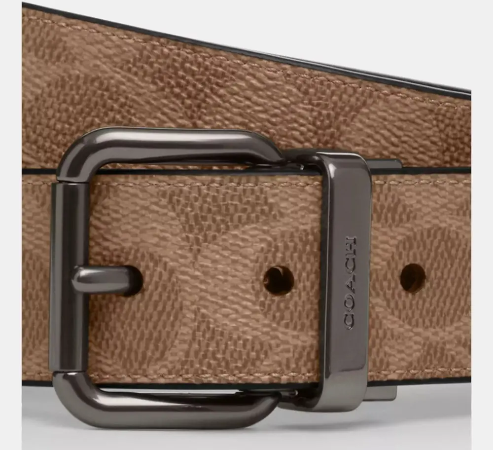 Thắt Lưng Coach Roller Buckle Cut To Size Belt 'Brown' Y922-QBRMO - Ảnh 3
