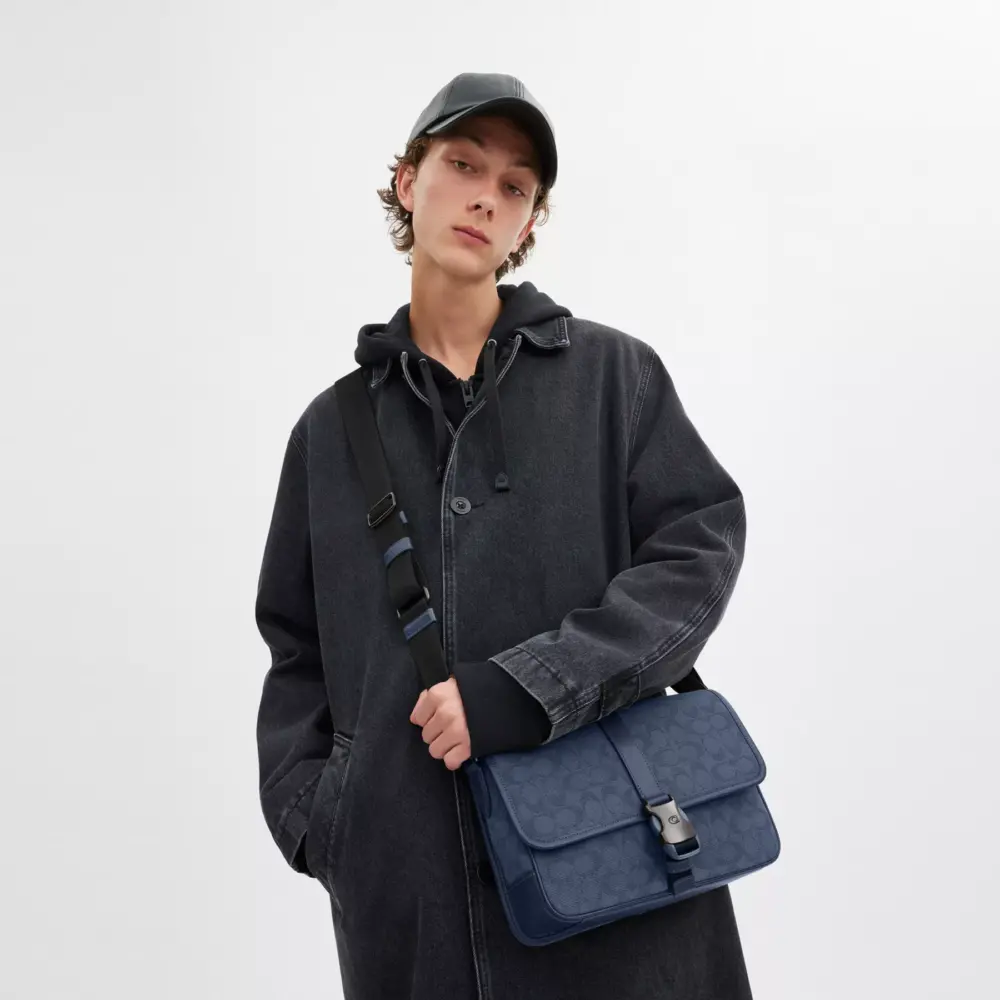 Túi Coach League Messenger Bag ‘Blue’ CU041-D61 - Ảnh 4