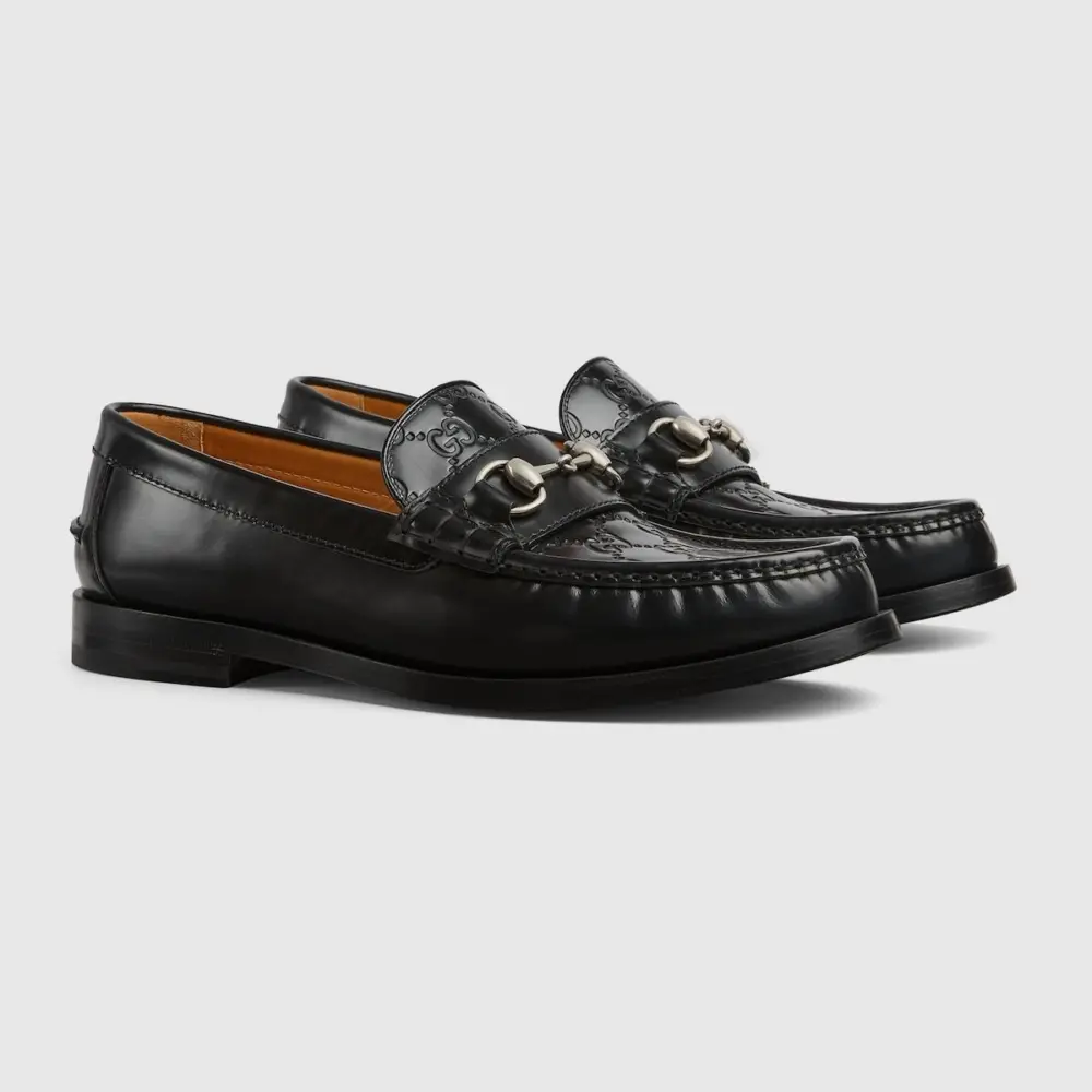 Giày Gucci Gg Loafer With Horsebit ‘Black’ 786426-AADIU-1000 - Ảnh 3
