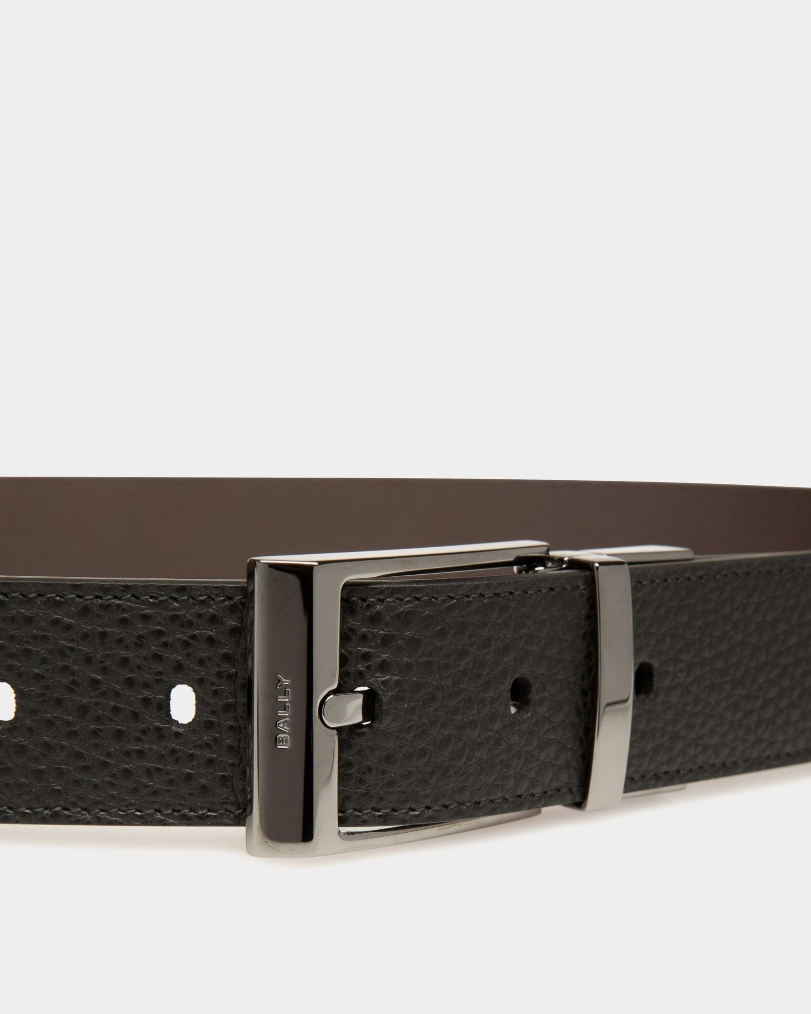 Thắt Lưng Bally Shiffie 35mm Reversible Belt 'Black' 6308170 - Ảnh 3