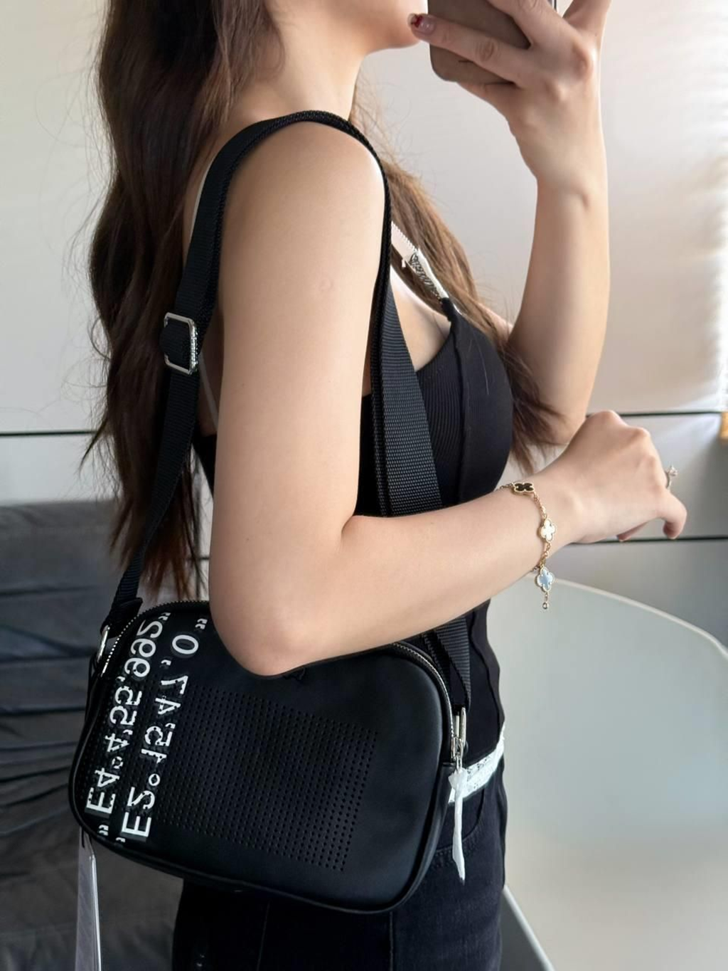 Alternative view of Túi Lacoste Crossbody Geographic Coordinates 'Black' NF3929PE-279