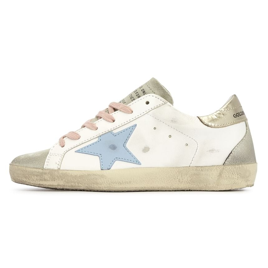 Giày Golden Goose Super Star 'White Silver Ice Blue' GWF00102-F003190-81774 - Ảnh 4