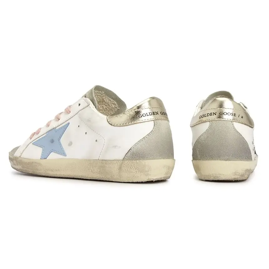 Giày Golden Goose Super Star 'White Silver Ice Blue' GWF00102-F003190-81774 - Ảnh 3