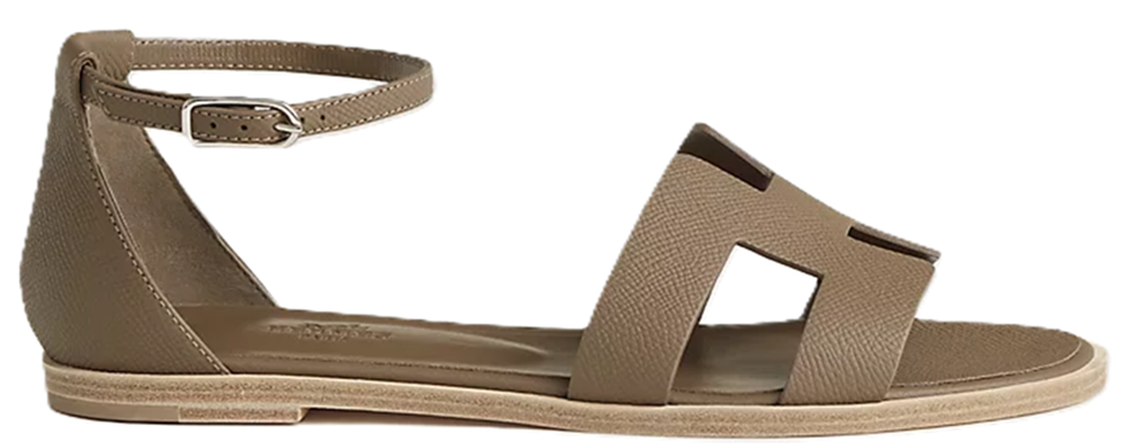 Dép Hermes Santorini Sandal 'Etoupe' H182138Z-X3370