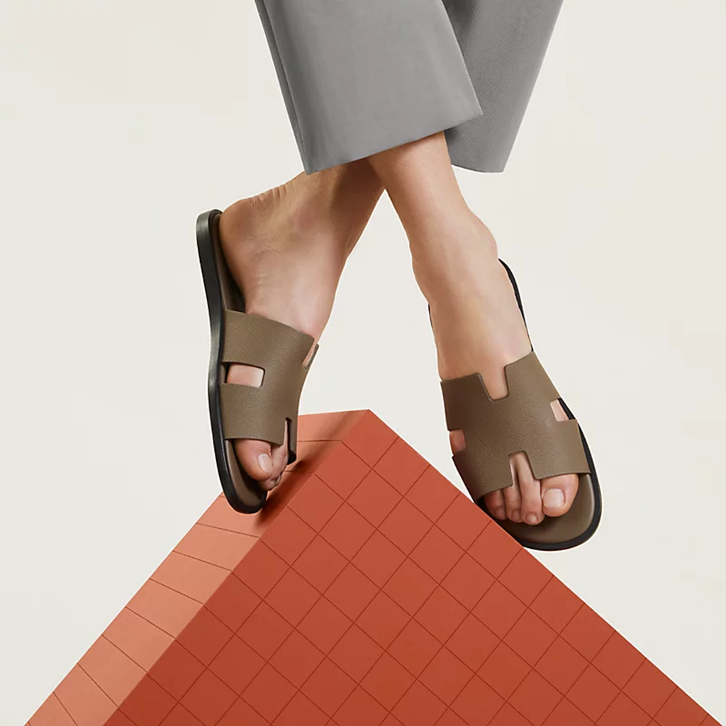 Alternative view of Dép Hermes Izmir Sandal 'Brown' H221824ZHX4475
