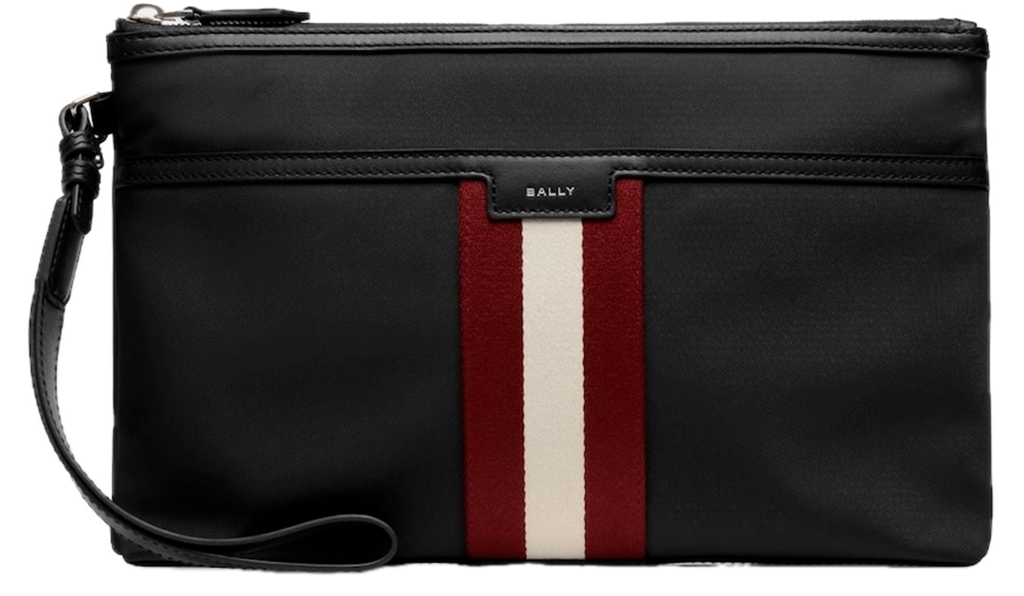 Túi Bally Code Pouch 'Black' 6310504