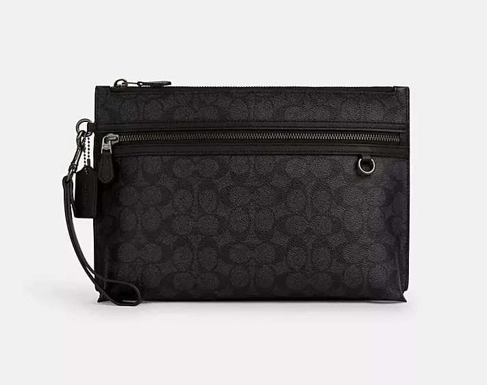 Alternative view of Túi Coach Carry All Pouch 'Black' CY985-QBMI5
