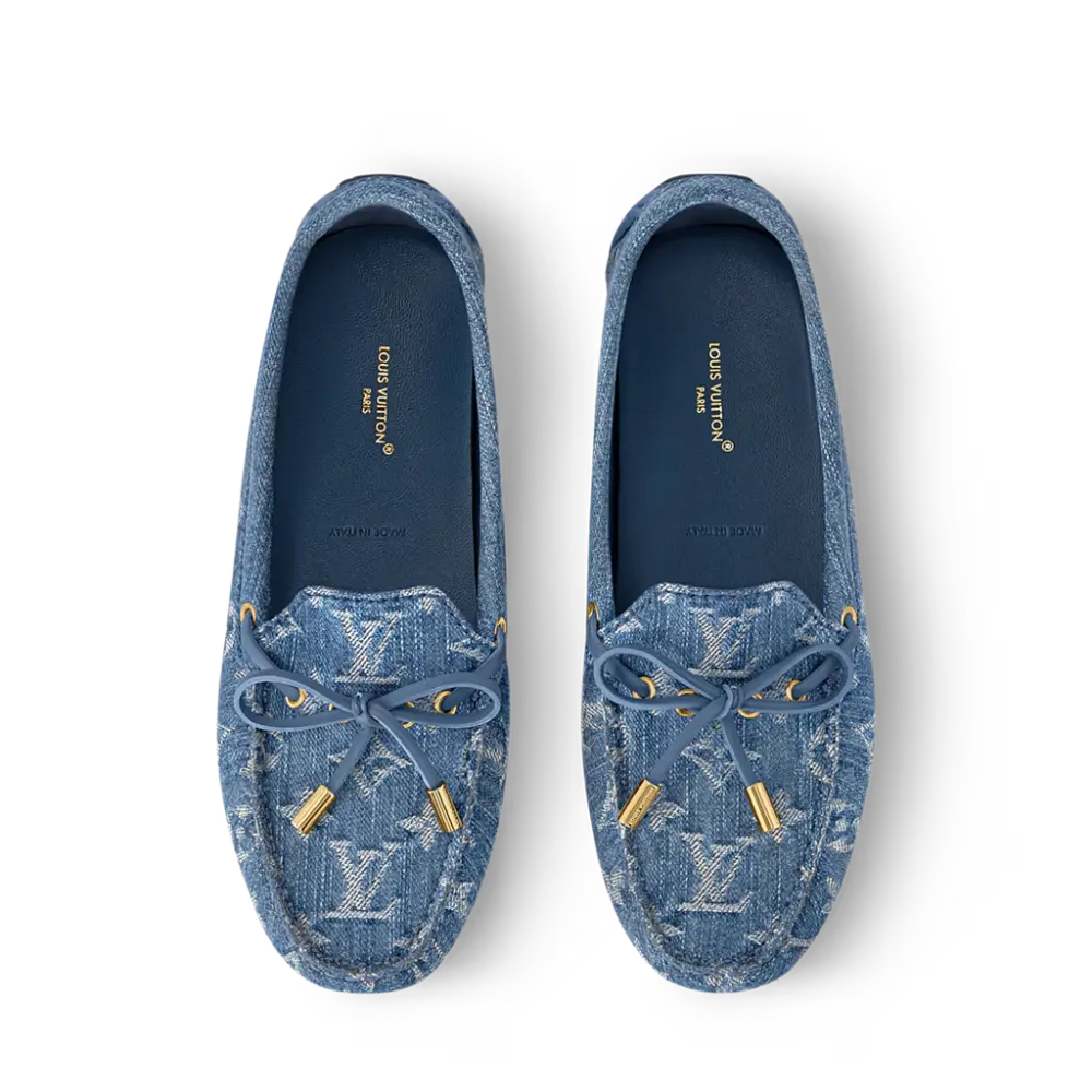 Giày Louis Vuitton Gloria Flat Loafer 'Blue' 1AGW33 - Ảnh 3