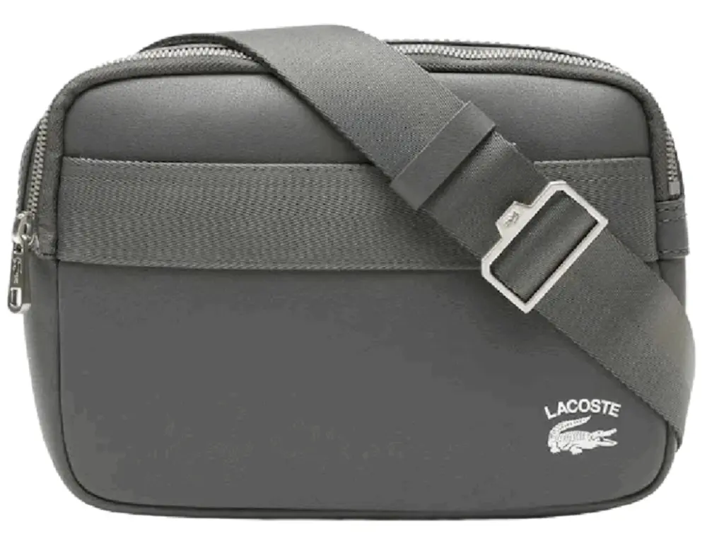 Túi Lacoste Leather Printed Messenger ‘Gray’ NH4018PN-J37