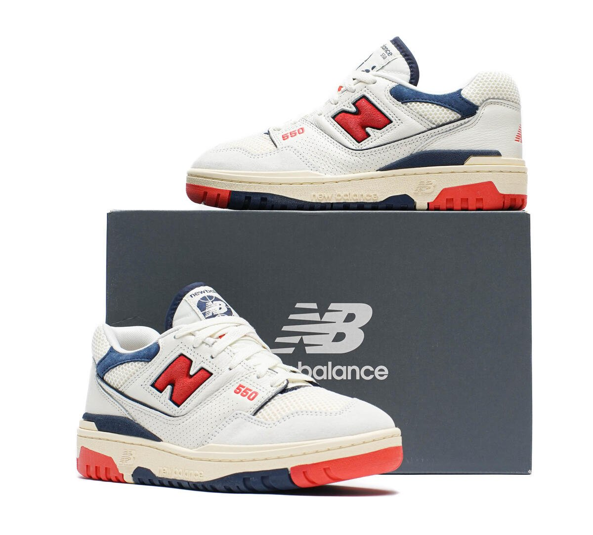 Giày New Balance 550 ‘Sea Salt Pack Blast Red’ BB550CPB - Ảnh 5