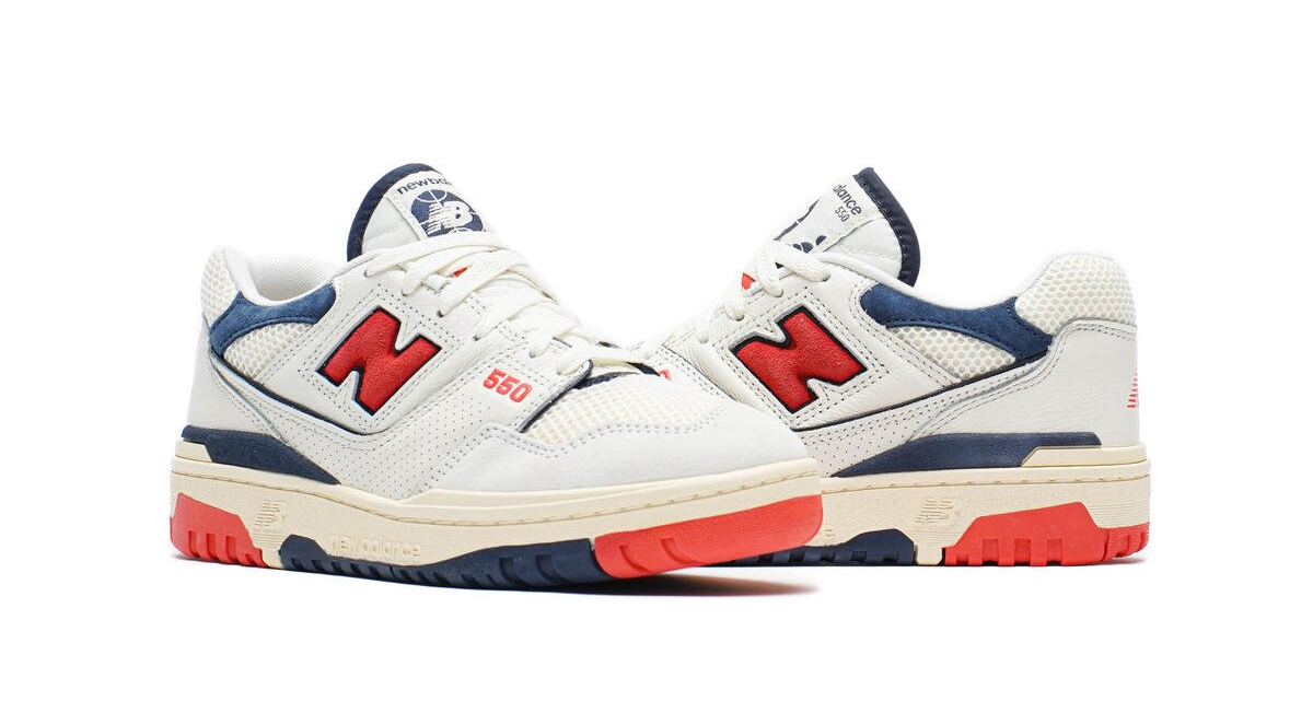 Giày New Balance 550 ‘Sea Salt Pack Blast Red’ BB550CPB - Ảnh 4
