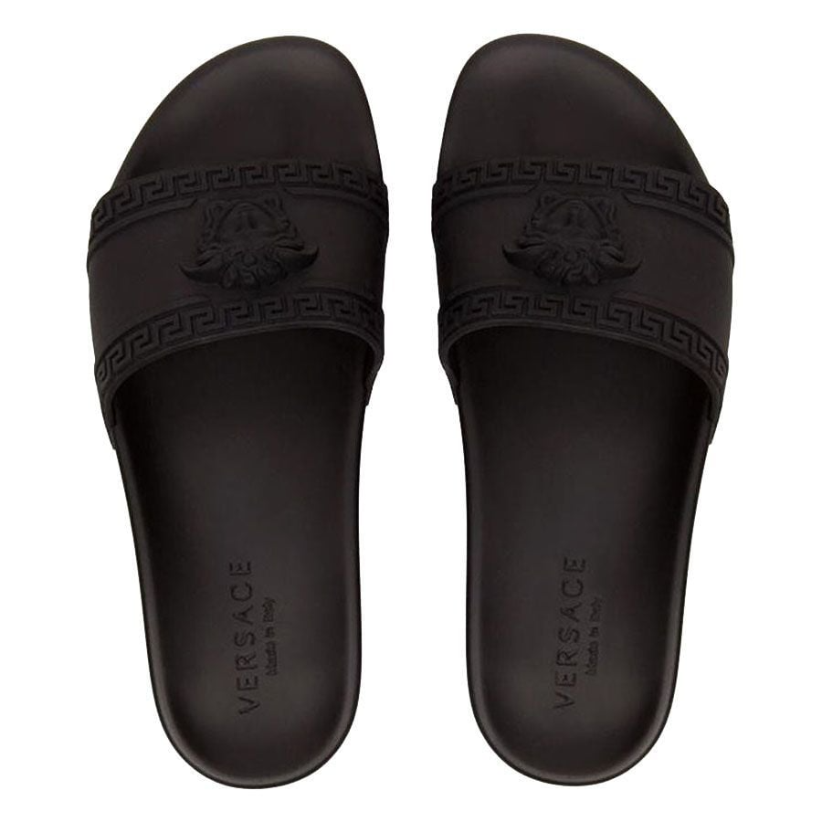 Alternative view of Dép Versace Palazzo Pool Slides ‘Black’ DSU5883-DGO9G-D41