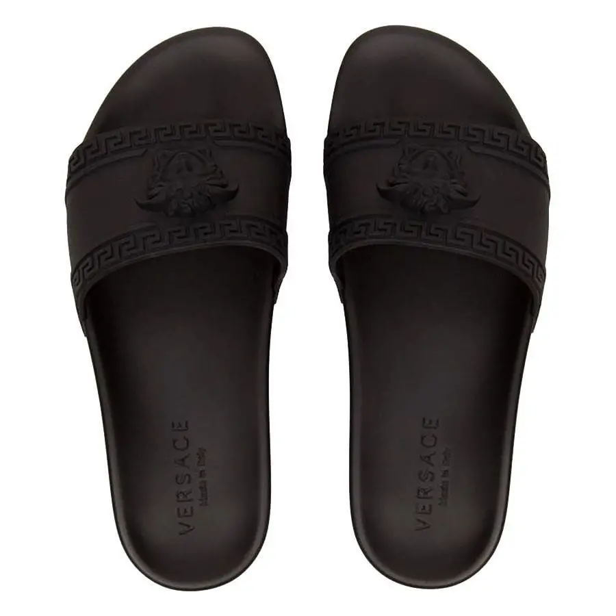 Alternative view of Dép Versace Palazzo Pool Slides ‘Black’ DSU5883-DGO9G-D41