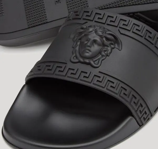 Dép Versace Palazzo Pool Slides ‘Black’ DSU5883-DGO9G-D41 - Ảnh 4