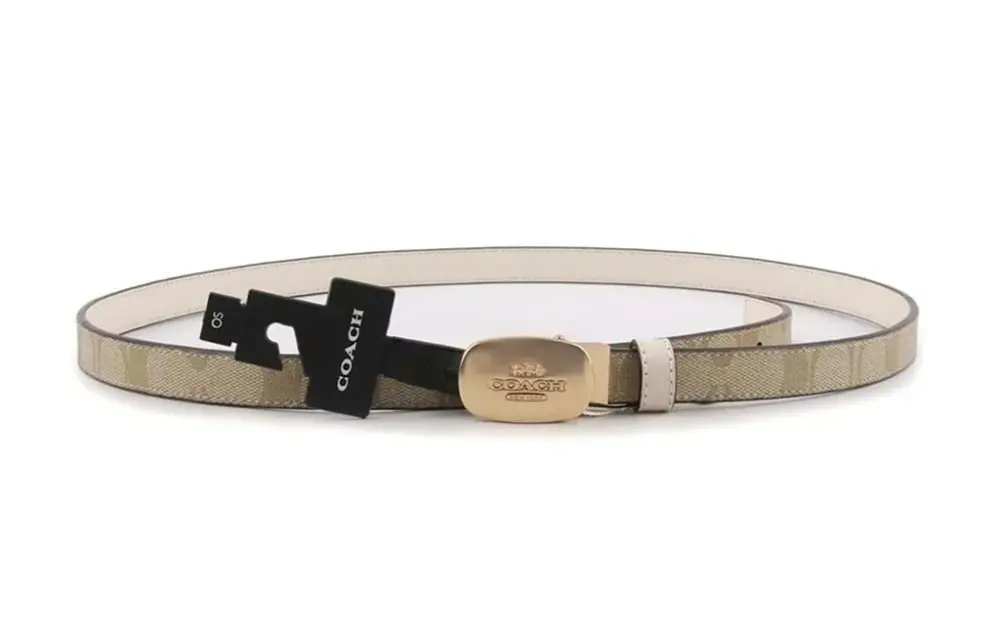 Thắt Lưng Coach Signature Buckle Belt 'Beige' CP367-IMDQC - Ảnh 3